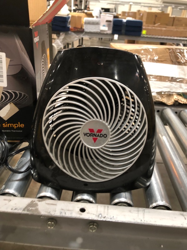 Photo 2 of **DOES NOT POWER ON WHEN PLUGGED INTO POWER OUTLET**
Vornado MVH Vortex Heater with 3 Heat Settings, Adjustable Thermostat, Tip-Over Protection, Auto Safety Shut-Off System, Whole Room, Black
