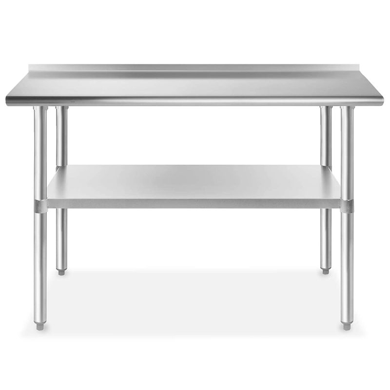 Photo 1 of **INCOMPLETE** (slightly different from stock photo)
Durasteel Stainless Steel Commercial Kitchen Prep & Work Table w/ Backsplash - 30 in. x 72 in.