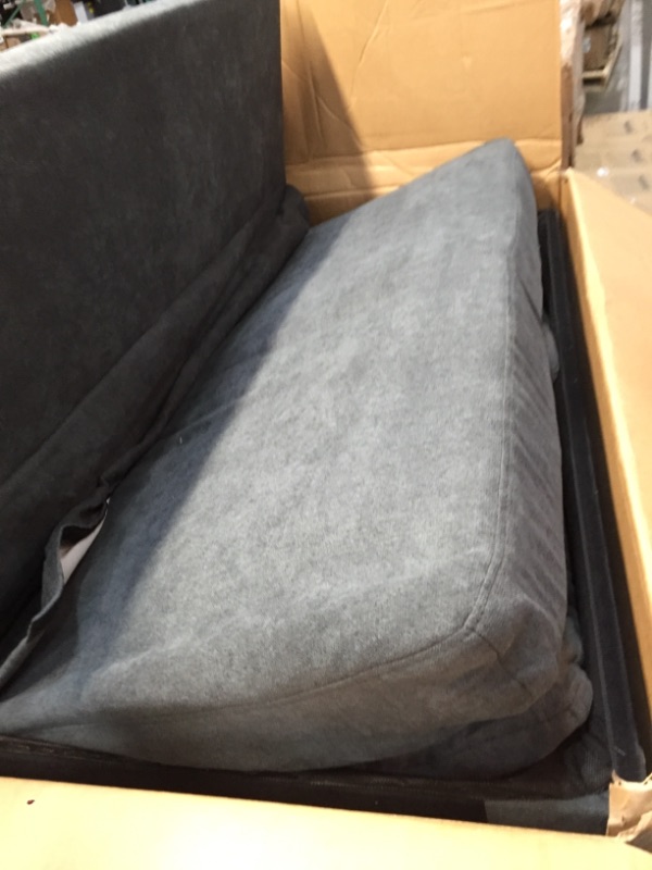 Photo 2 of **INCOMPLETE** (BOX 2 OF 2)
Corner Sofa with Stool -2 Seater, Sofa Couch for Small Space, Gray, STOCK PHOTO NOT FOUND

