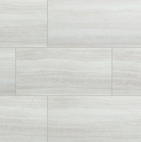 Photo 1 of **INCOMPLETE**
White Ocean 12 in. x 24 in. Rigid Core Luxury Vinyl Tile Flooring 
