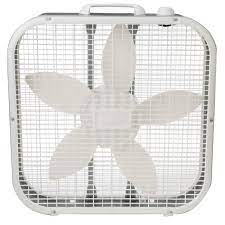 Photo 1 of 20 in. 3 Speed White Box Fan with Save-Smart Technology for Energy Efficiency
