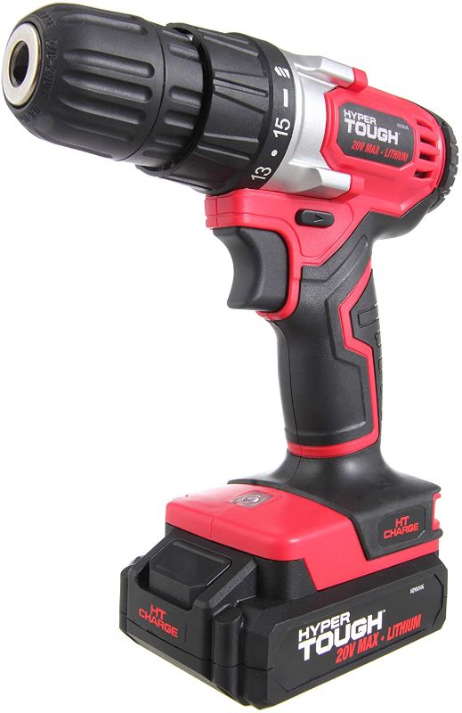 Photo 1 of Hyper Tough 20-Volt Max Lithium-ion Cordless Drill-Driver, AQ75034G
