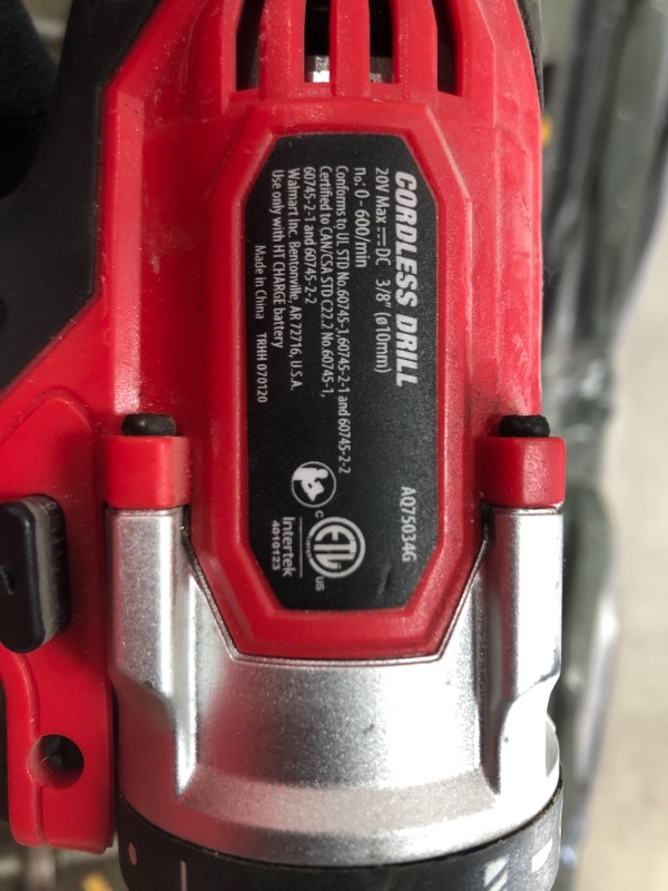 Photo 2 of Hyper Tough 20-Volt Max Lithium-ion Cordless Drill-Driver, AQ75034G
