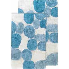 Photo 1 of 2 Piece Pebbles Bath Rug Set - 21"x34" & 24"x40" - Aquamarine
