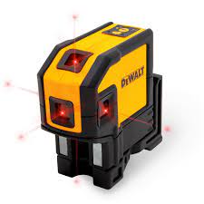 Photo 1 of 165 ft. Red Self-Leveling 5-Spot & Horizontal Line Laser Level with (3) AA Batteries & Case
