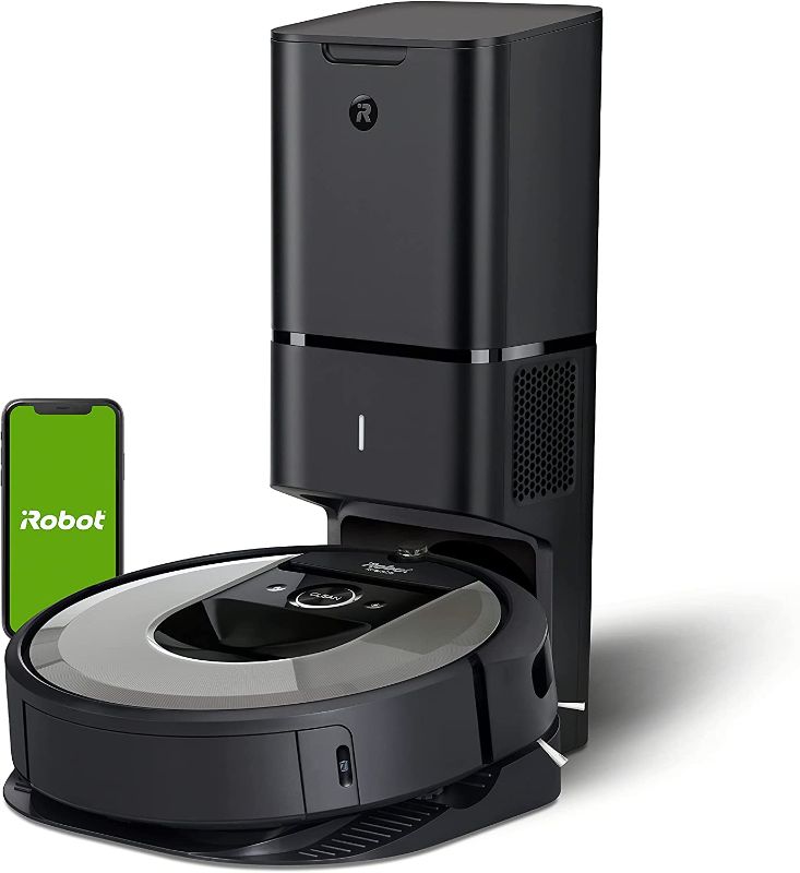 Photo 1 of iRobot Roomba i7+ (7550) Robot Vacuum with Automatic Dirt Disposal - Empties Itself for up to 60 days, Wi-Fi Connected, Smart Mapping, Works with Alexa, Ideal for Pet Hair, Carpets, Hard Floors, Black
