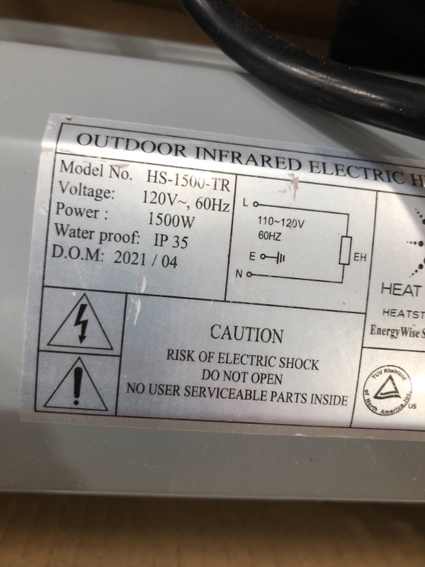 Photo 3 of Heat Storm HS-1500-OTR Infrared Heater, 1500-watt
