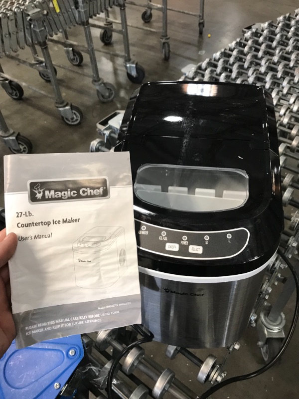 Photo 2 of Magic Chef 27 lb. Portable Countertop Ice Maker in Stainless Steel