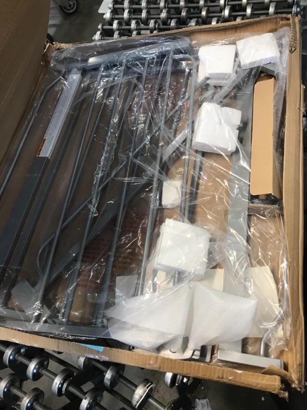 Photo 1 of Easy Step 49-Inch Extra Wide Baby Gate, Includes 4-Inch and 12-Inch Extension Kit, 4 Pack of Pressure Mount Kit and 4 Pack of Wall Mount Kit, Platinum
