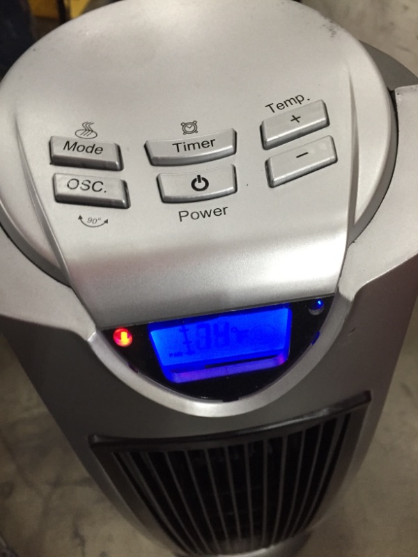 Photo 3 of Comfort Zone 1500-Watt Digital Ceramic Oscillating Electric Tower Heater with Fan and Remote