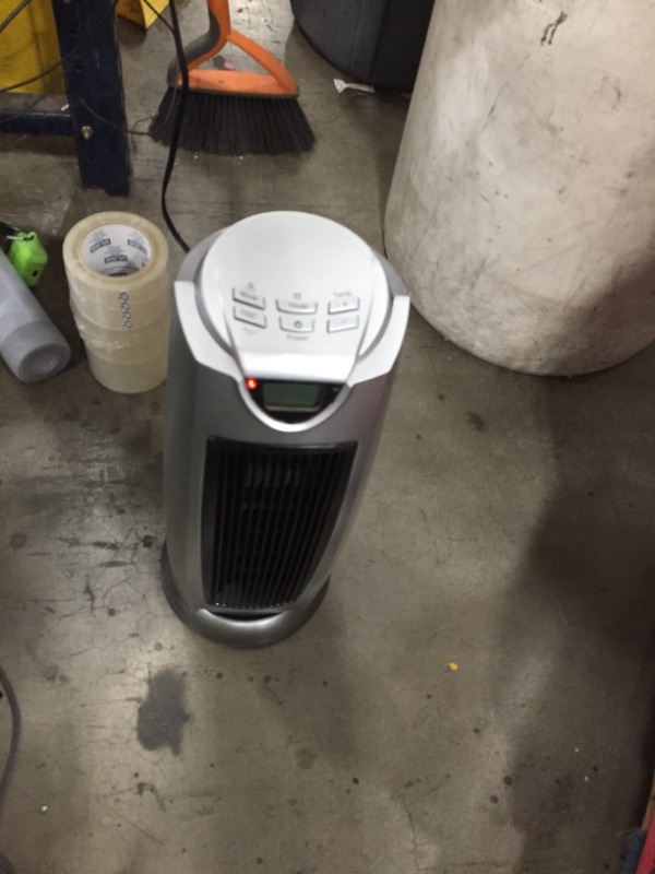 Photo 2 of Comfort Zone 1500-Watt Digital Ceramic Oscillating Electric Tower Heater with Fan and Remote