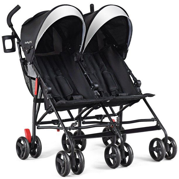 Photo 1 of Foldable Twin Baby Double Stroller Kids Ultralight Umbrella Stroller Pushchair similar to stock photo 