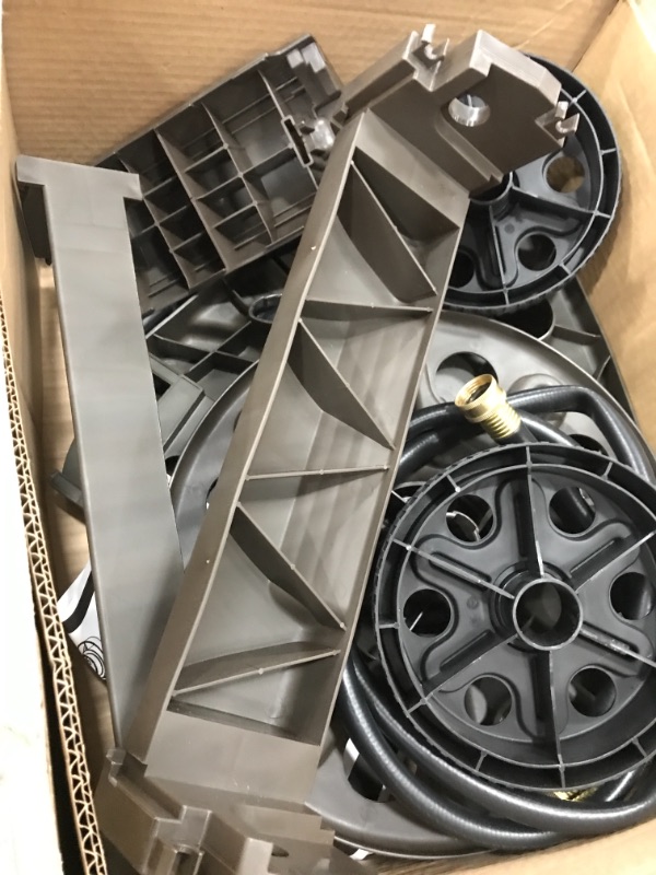 Photo 1 of Liberty Garden 514 2 Wheel 225 Foot Capacity Resin Folding Frame Garden Water Hose Reel Cart, Bronze