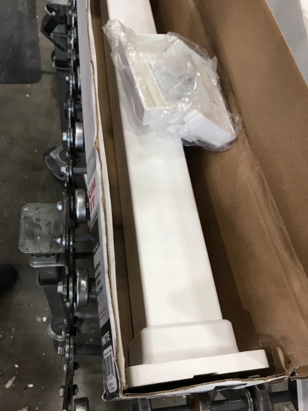 Photo 2 of 3 in. x 3 in. x 36 in. White Powder Coated Aluminum Deck Post Kit
