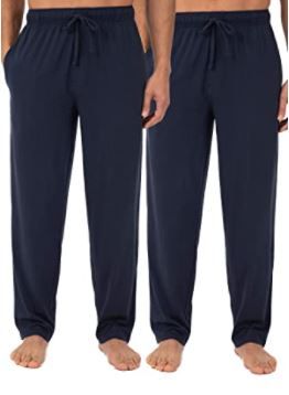 Photo 1 of Fruit of the Loom Men's Extended Sizes Jersey Knit Sleep Pant (1 & 2 Packs) SIZE MEDIUM 
