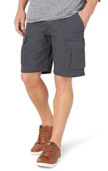 Photo 1 of Wrangler Authentics Men's Classic Cargo Stretch Short, Anthracite, SIZE 33
