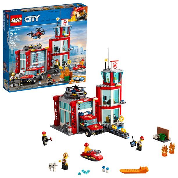 Photo 1 of LEGO City Fire Station 60215 Building Set with Emergency Vehicle Toys

//MISSING PIECES 
