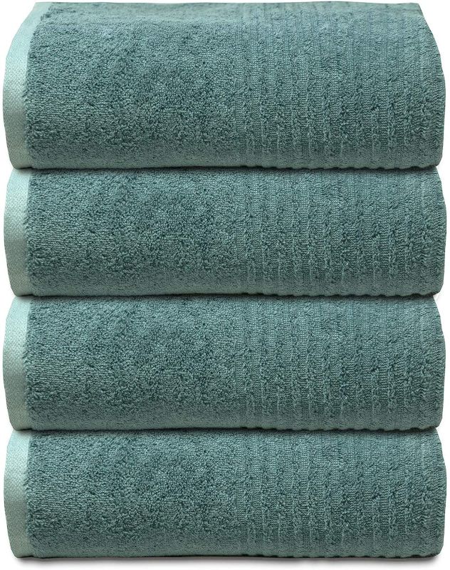 Photo 1 of TRIDENT Smart Twist, 4 Piece Bath Towel, 100% Cotton, Soft, High Absorbent, 580 GSM, Quick-Dry, Low Lint, Advanced Twist Techno, Easy Care