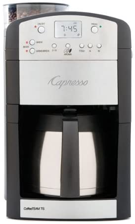 Photo 1 of Capresso 465 CoffeeTeam TS 10-Cup Digital Coffeemaker with Conical Burr Grinder and Thermal Carafe
