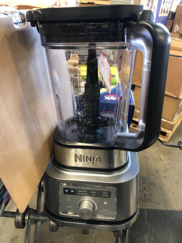 Photo 1 of Ninja Foodi SS201 Power Blender & Processor. 3-in-1 Crushing Blender, Dough Mixer, and Food Processor 1400WP smartTORQUE 6 Auto-iQ Presets

//TESTED AND TURNS ON BUT DOES NOT FUNCTION
