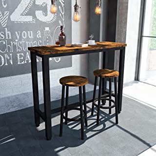 Photo 1 of **parts only** Rectangular Kitchen Pub Dining Coffee Table and 2 Bar Stools, 3-Piece Breakfast