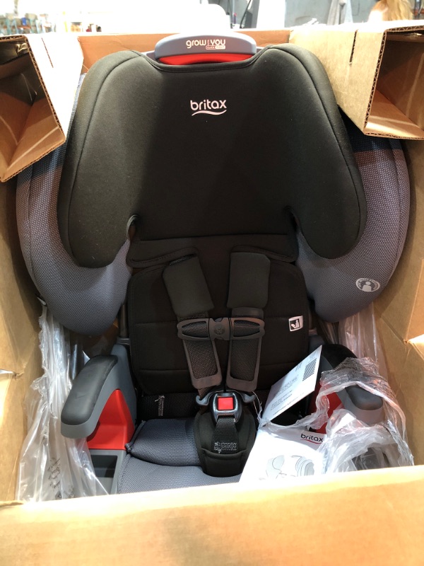 Photo 3 of Britax Grow with You ClickTight Harness-2-Booster Car Seat, Cobblestone SafeWash
