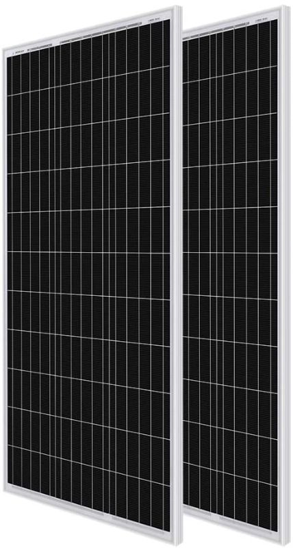 Photo 1 of Renogy 2PCS 100 Watt Solar Panels 12 Volt Monocrystalline, High-Efficiency Module PV Power Charger for RV Battery Boat Caravan and Other Off-Grid Applications, 2-Pack Compact Design
