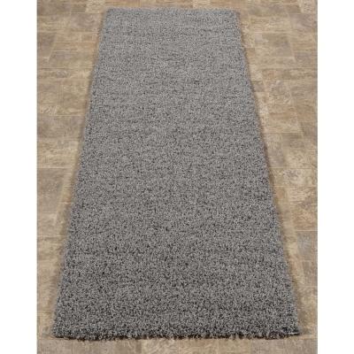 Photo 1 of 
Sweet Home Stores
Cozy Shag Collection Grey 2 ft. x 5 ft. Runner Rug