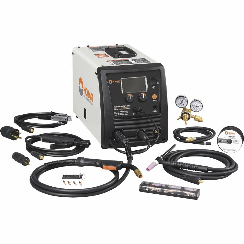 Photo 1 of Hobart Multi-Handler 200 Multi-Process Welder w/ Multi-Voltage Plug & MIG Gun
