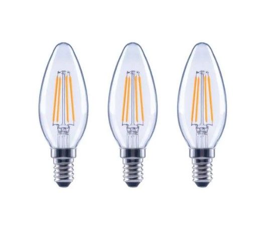 Photo 1 of EcoSmart
40-Watt Equivalent B11 Candle Dimmable ENERGY STAR Clear Glass Filament LED Vintage Edison Light Bulb Soft White(3-Pack)
4 PACKS OF 3