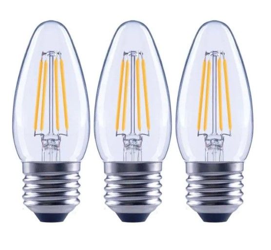 Photo 1 of EcoSmart
60-Watt Equivalent B11 Dimmable Blunt Tip Candle Clear Glass Filament LED Vintage Edison Light Bulb Daylight (3-Pack)
4 PACKS OF 3
