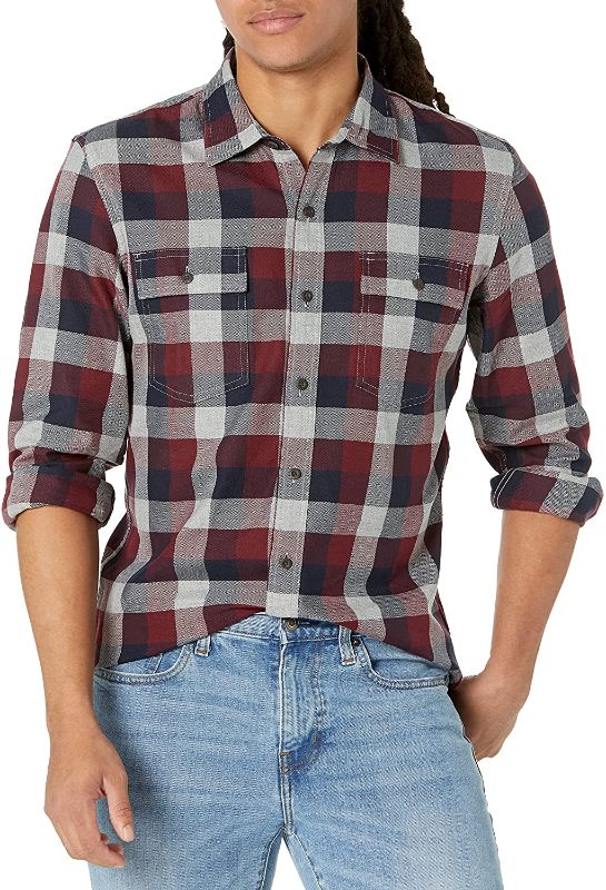 Photo 1 of Goodthreads Men's Slim-Fit Long-Sleeve Plaid Herringbone Shirt
XXXLARGE-TALL