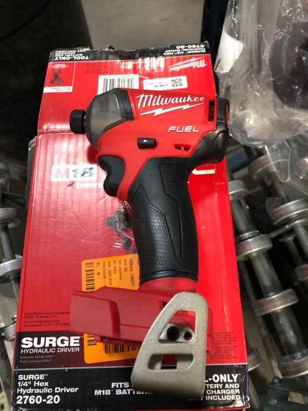 Photo 2 of Milwaukee
M18 FUEL SURGE 18-Volt Lithium-Ion Brushless Cordless 1/4 in. Hex Impact Driver (Tool-Only)