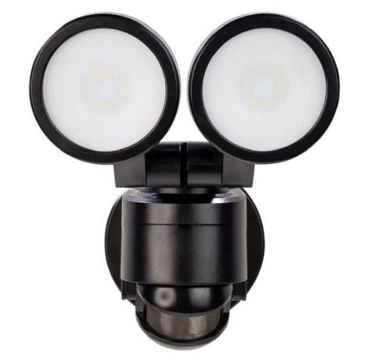 Photo 1 of Defiant
180° Black Motion Activated Outdoor Integrated LED Twin Head Flood Light