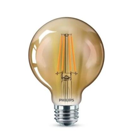 Photo 1 of Philips
40-Watt Equivalent G25 Dimmable Vintage Glass Edison LED Globe Light Bulb Amber Warm White (2000K) (1-Bulb)