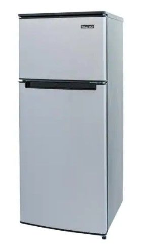 Photo 1 of Magic Chef
4.5 cu. ft. 2 Door Mini Fridge in Stainless Look with Freezer