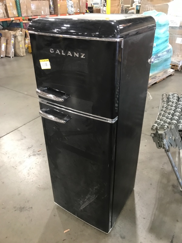 Photo 2 of Galanz
7.6 cu.ft. Retro Mini Refrigerator with Dual Door and True Freezer in Black