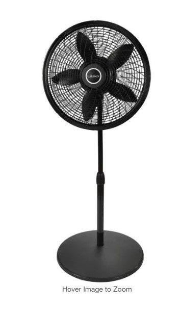 Photo 1 of Cyclone Adjustable-Height 18 in. 3 Speed Black Oscillating Pedestal Fan
AS IS USED, DAMAGED, PLEASE SEE PHOTOS 