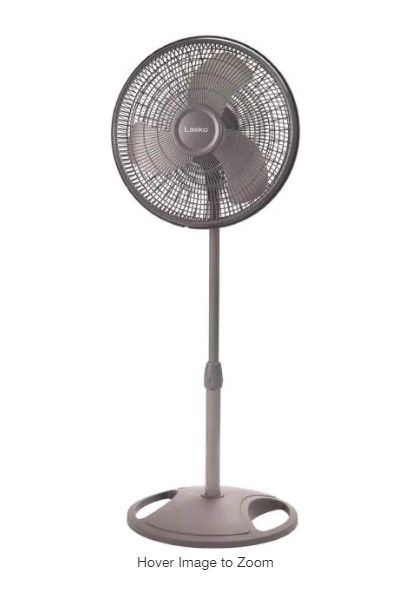 Photo 1 of Adjustable-Height 16 in. Oscillating Pedestal Fan
AS IS USED, MINOR COSMETIC DAMAGE, ASSEMBLY IS REQUIRED, PLEASE SEE PHOTOS 