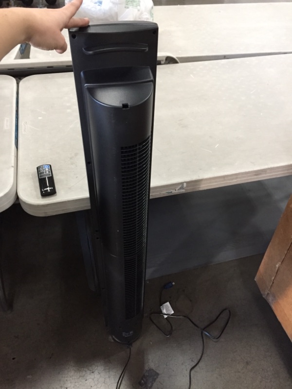 Photo 3 of Xtra Air 48 in. Oscillating Tower Fan with Nighttime Setting and Remote Control
AS IS USED, MISSING BASE, PLEASE SEE PHOTOS 