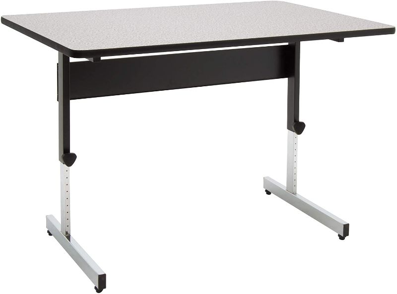 Photo 1 of Studio Designs Adapta 36”W Square Table Black and Spatter Gray (410381)