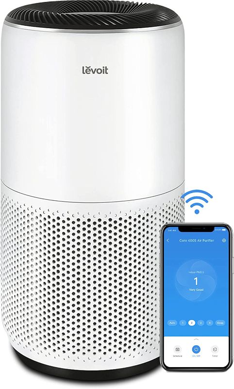 Photo 1 of LEVOIT Air Purifiers for Home Large Room, Smart WiFi and Alexa Control, H13 True HEPA Filter for Allergies, Pets, Smoke, Dust in Bedroom, Auto Mode, Monitor Air Quality with PM2.5 Display, Core 400S
AS IS USED