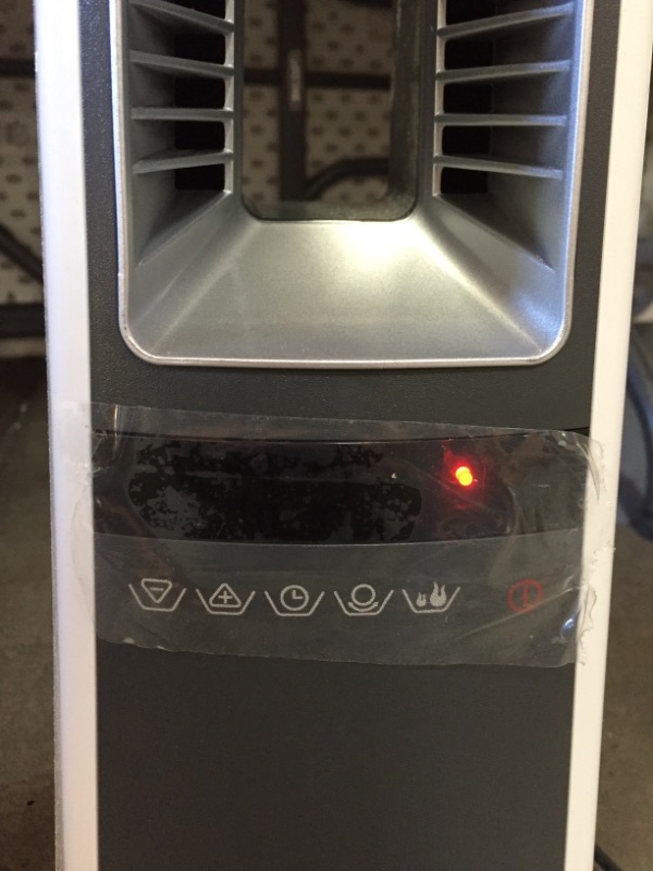 Photo 4 of Bladeless 1500-Watt Electric Ceramic Oscillating Space Heater with Digital Display and Remote Control
AS IS USED, MINOR COSMETIC DAMAGE PLEASE SEE PHOTOS 