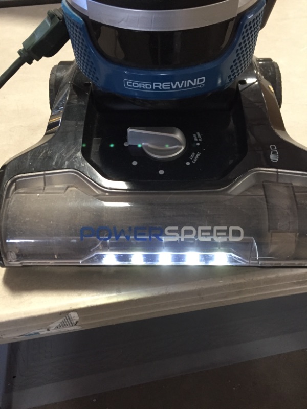 Photo 7 of PowerSpeed Upright Bagless Vacuum Cleaner with Cord Rewind, LED Headlights and Pet Turbo Tool
AS IS USED