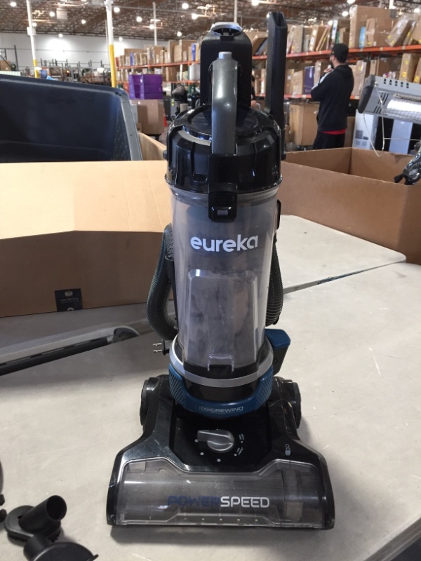 Photo 4 of PowerSpeed Upright Bagless Vacuum Cleaner with Cord Rewind, LED Headlights and Pet Turbo Tool
AS IS USED