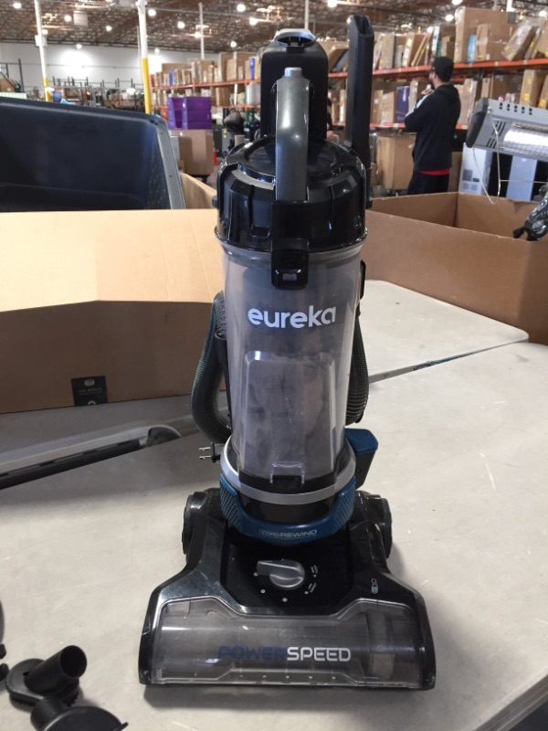 Photo 1 of PowerSpeed Upright Bagless Vacuum Cleaner with Cord Rewind, LED Headlights and Pet Turbo Tool
AS IS USED