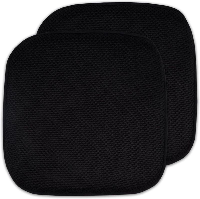 Photo 1 of 2 Pack Memory Foam Honeycomb Nonslip Back 16" x 16" Chair/Seat Cushion Pad
