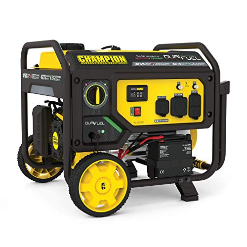 Photo 1 of Champion Power Equipment 201052 4750/3800-Watt Dual Fuel Portable Generator with Electric Start, Wheel Kit