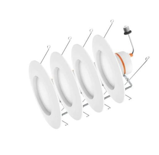 Photo 1 of Commercial Electric
5 in. and 6 in. Color Temperature Selectable Integrated LED Recessed CEC-T20 Trim (4-Pack)