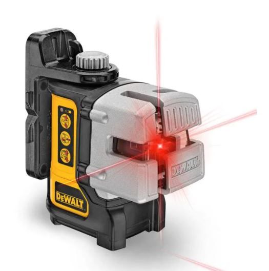 Photo 1 of DEWALT
50 ft. & 165 ft. Red Self-Leveling 3-Beam Cross Line Laser Level with (4) AA Batteries & Case